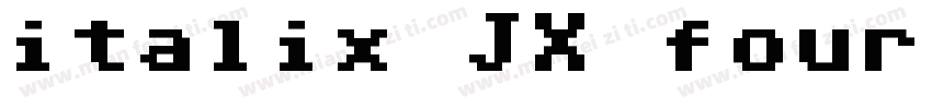 italix JX four four adjust regular字体转换
